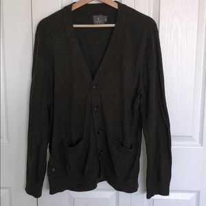 Olive green cardigan EUC